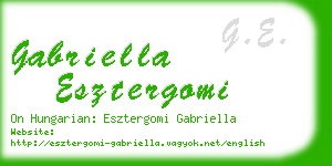 gabriella esztergomi business card